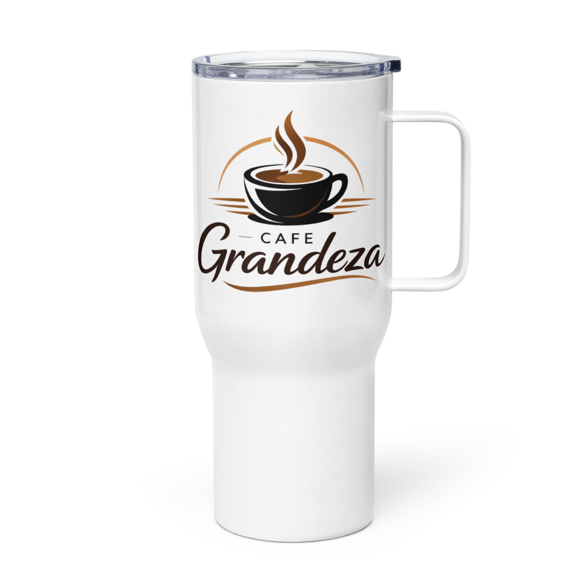 Travel mug with a handle – Cafe` Grandeza